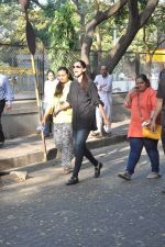 Sonam Kapoor voting at Jamnabai School in Mumbai on 24th April 2014